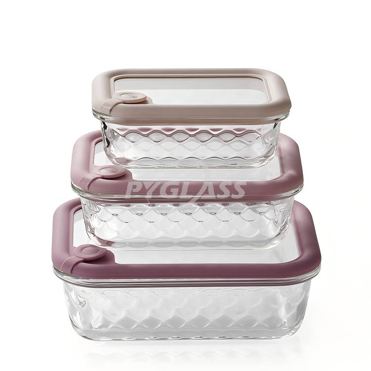 Pyglass  Leak-Proof Glass Food Storage Meal Prep Plastic-Free Containers, Airtight Glass Lids, BPA-Free, Microwave, Freezer, Oven, Dishwasher Safe