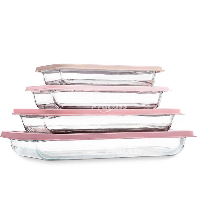 PYGLASS Heat-Resistant Borosilicate Glass Baking Dish with Lid – Rectangular Casserole Pan for Lasagna, Bread, Roasting & Meal Prep