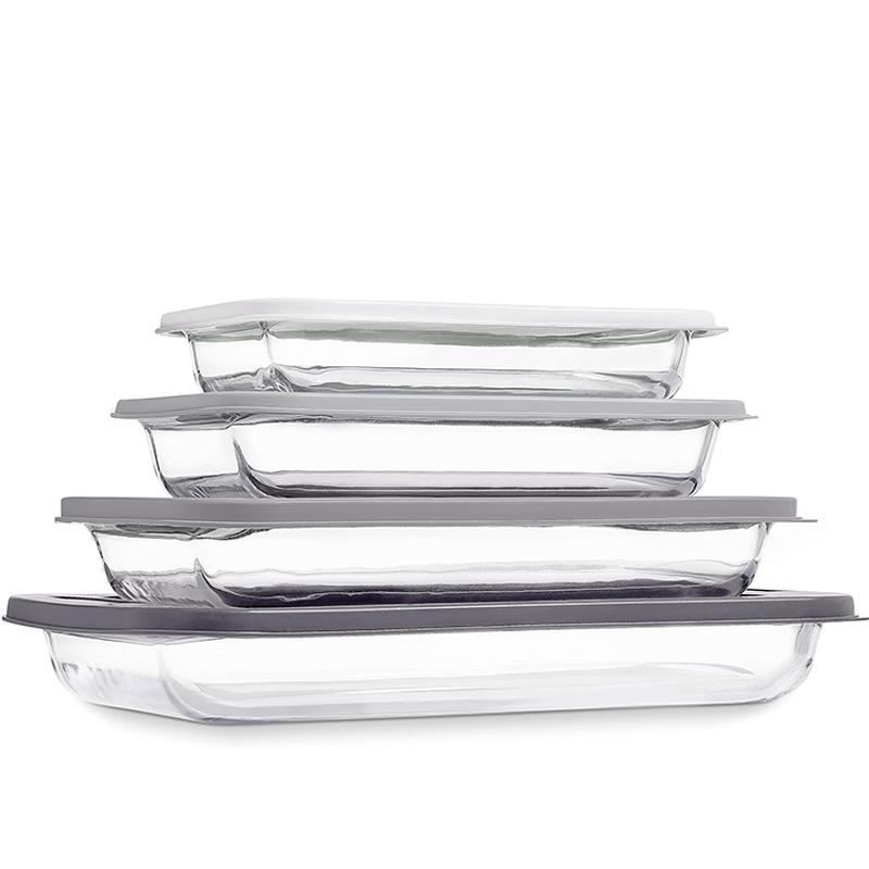 PYGLASS Heat-Resistant Borosilicate Glass Baking Dish with Lid – Rectangular Casserole Pan for Lasagna, Bread, Roasting & Meal Prep