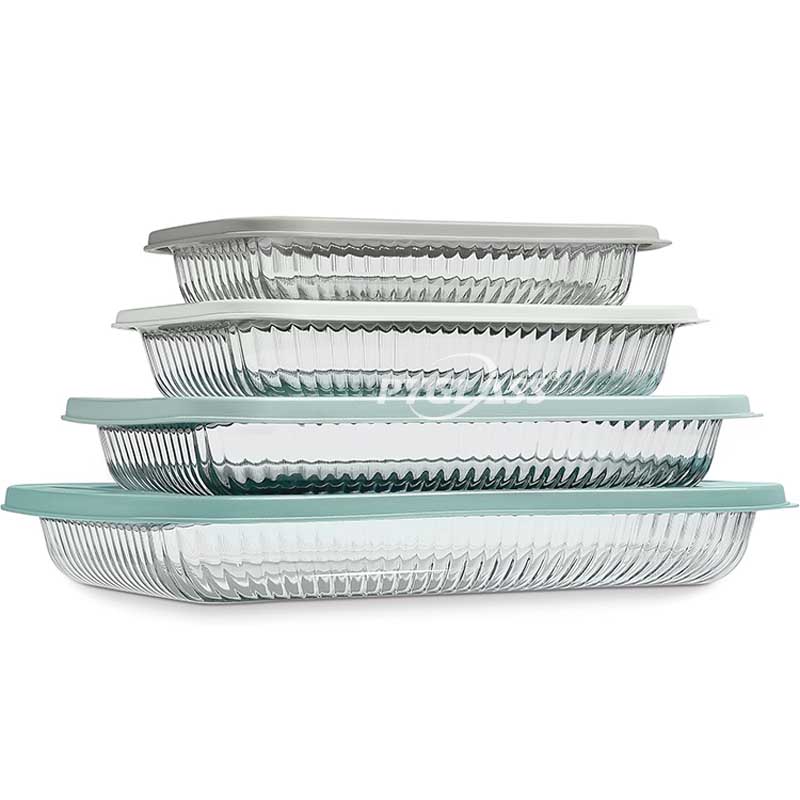 PYGLASS Versatile Glass Baking Dish for Air Fryer & Oven – Heatproof Crisper Tray Alternative for Healthy Frying
