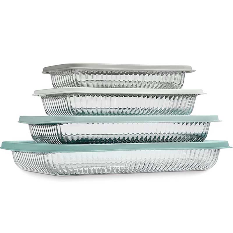 PYGLASS Versatile Glass Baking Dish for Air Fryer & Oven – Heatproof Crisper Tray Alternative for Healthy Frying