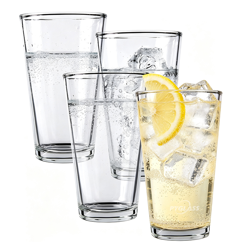 Pygalss Pint Glasses Drinking Glasses Made for Cold Beverages, Mixing Glass & Highball for Homes, Pubs & More – Freezer & Dishwasher-Friendly Cocktail Glass Cups