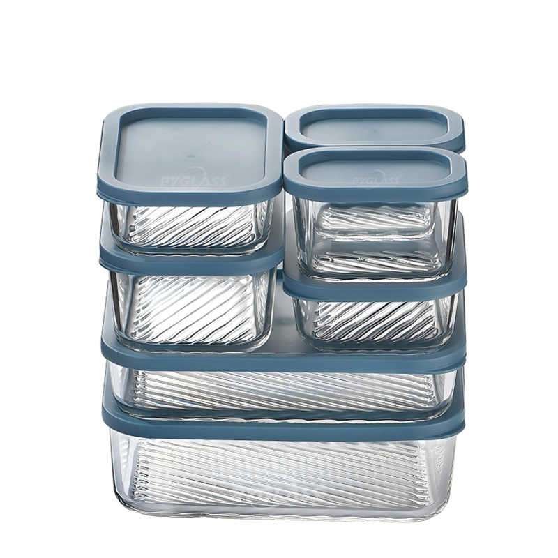 Pygalss Modular Glass Containers with PE Lid Design for Meal Prep Lunch life