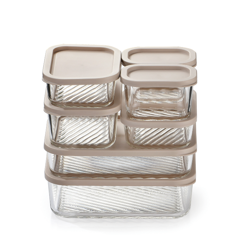 Pygalss Best seller Modular Glass Containers with PE Lid Glass Meal Prep Lunch Box