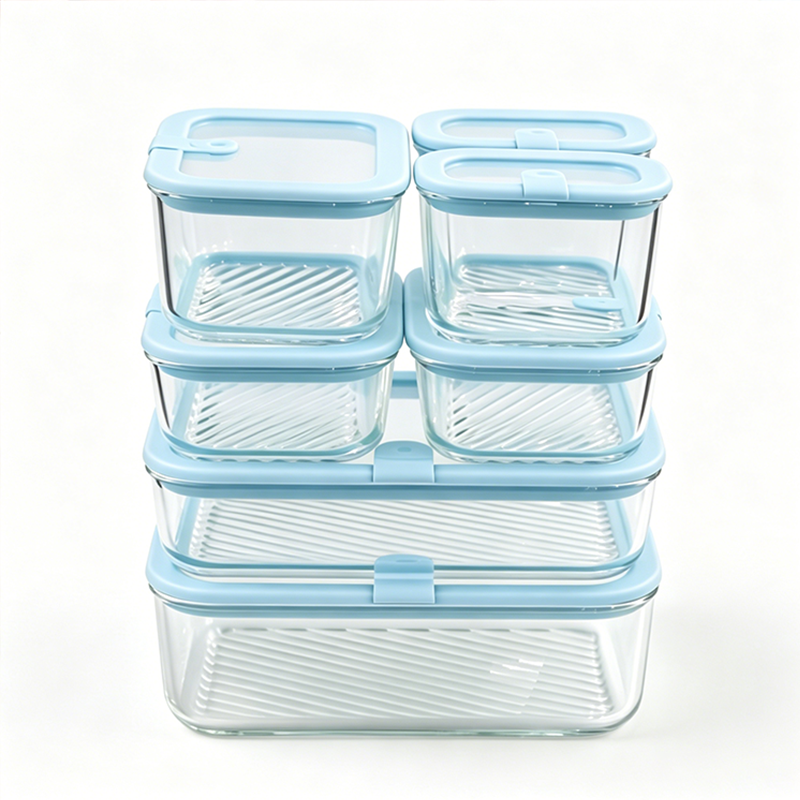 Pygalss Modular Glass Food Container with Glass Lid Perfect Lunch Box