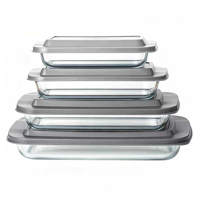 PYGLASS Customizable Gift Box Glass Baking Dish with Handles – Premium Non-Toxic Clear Bakeware for Bridal Showers & Holiday Promotional Gifts