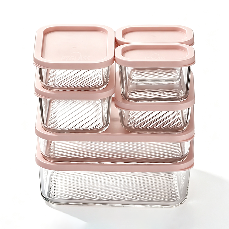 Pygalss Modular Glass Food Storage Containers with Lids BPA-Free | Airtight & Leakproof Glass Containers