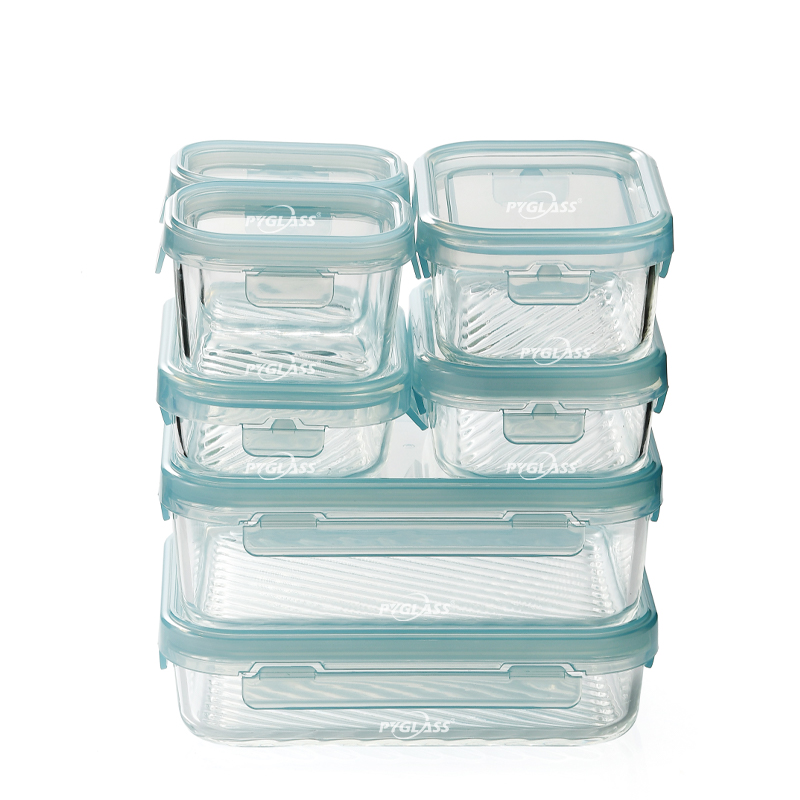 Pygalss Nice Modular Glass Containers with Locking Lid Good Gift for Party