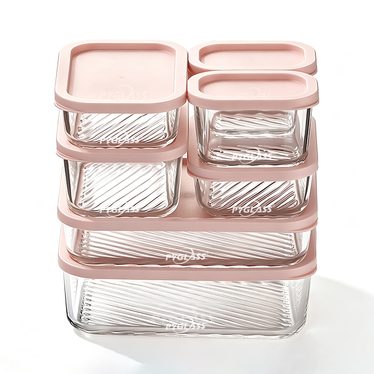 Pygalss Modular Glass Food Storage Containers with Lids BPA-Free | Airtight & Leakproof Glass Containers