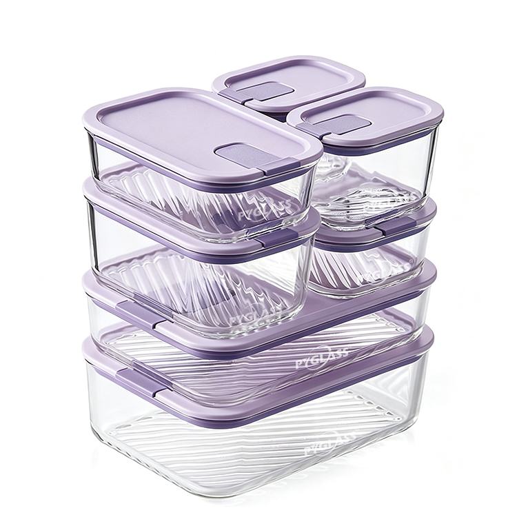 Pygalss Best seller Modular Glass Containers Meal Prep Containers for Lunch, Oven Freezer Microwave & Dishwasher Safe