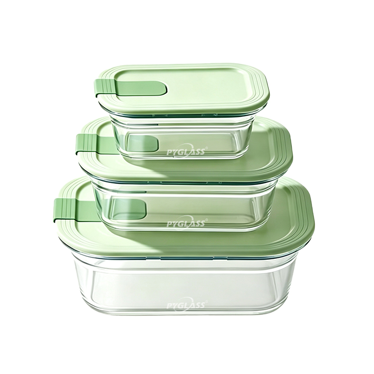 Pyglass  2027 Glass Meal Prep Containers with New Lid Ideal for Carrying Soups Sauces and Leftovers without Spills